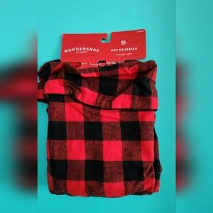 Buffalo Plaid Flannel Dog PJs, New, Size XL